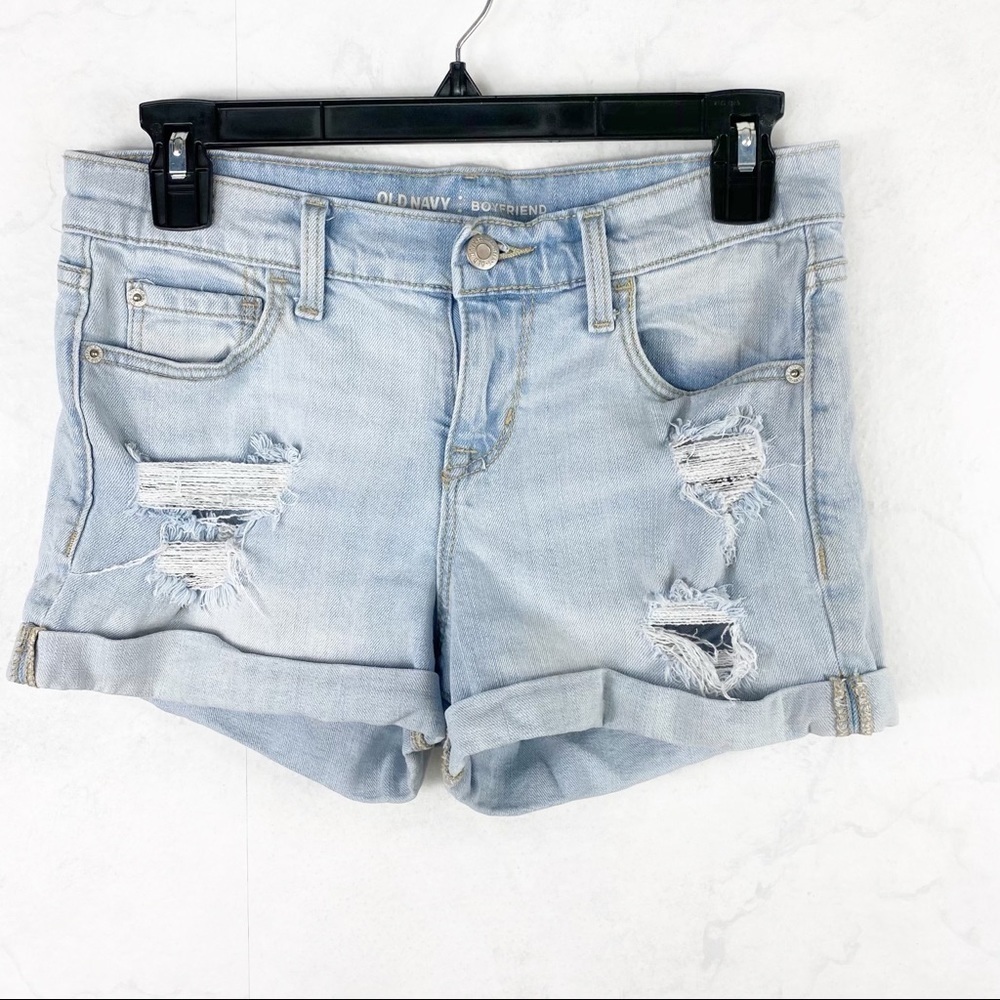 [Old Navy] Light Wash Distressed Denim Jean Shorts